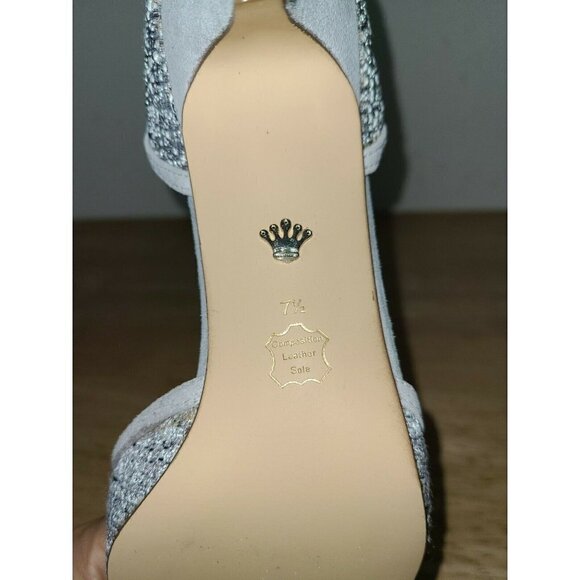 NINA ORIGINALS SILVER COLOR BLOCK ANKLE STRAP ADJUSTABLE SHOES SIZE 7.5 - Picture 6 of 6